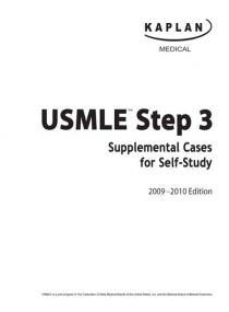 کتاب زبان کاپلان یو اس ام ال ای ساپلمنتال کیسز فور سلف استادی  kaplan Usmle Step3 lecture notes supplemental cases for self st