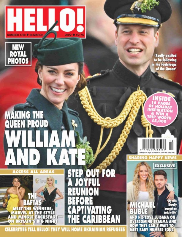 کتاب مجله انگلیسی هلو مگزین یوکی Hello! Magazine UK - 28 March 2022