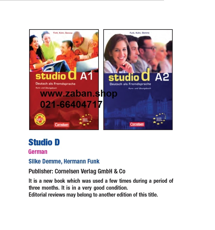 مجموعه دو جلدی کتاب اشتودیو دی Studio d A1 A2