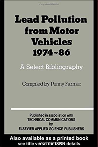 کتاب لید پولوشن فرام موتور ویکلز  Lead Pollution from Motor Vehicles 1974 86