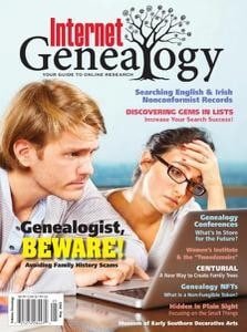کتاب مجله انگلیسی اینترنت جینیالوژی  Internet Genealogy - April/May 2022