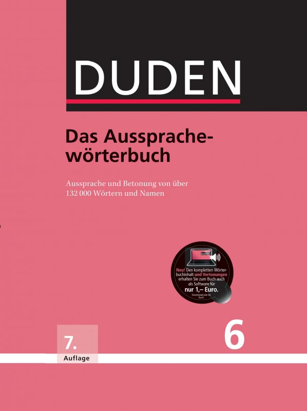 کتاب دیکشنری آلمانی دودن Duden das Ausspracheworterbuch 6