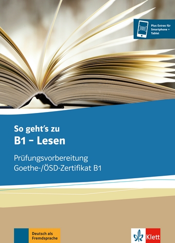 کتاب آلمانی لزن آزمون گوته So gehts zu B1 - Lesen Prüfungsvorbereitung Goethe-/ÖSD-Zertifikat B1 آبی نوشتاری