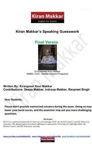 کتاب آیلتس اسپیکینگ ماکار Makkar IELTS Speaking Guesswork May - Aug 2024 FINAL VERSION