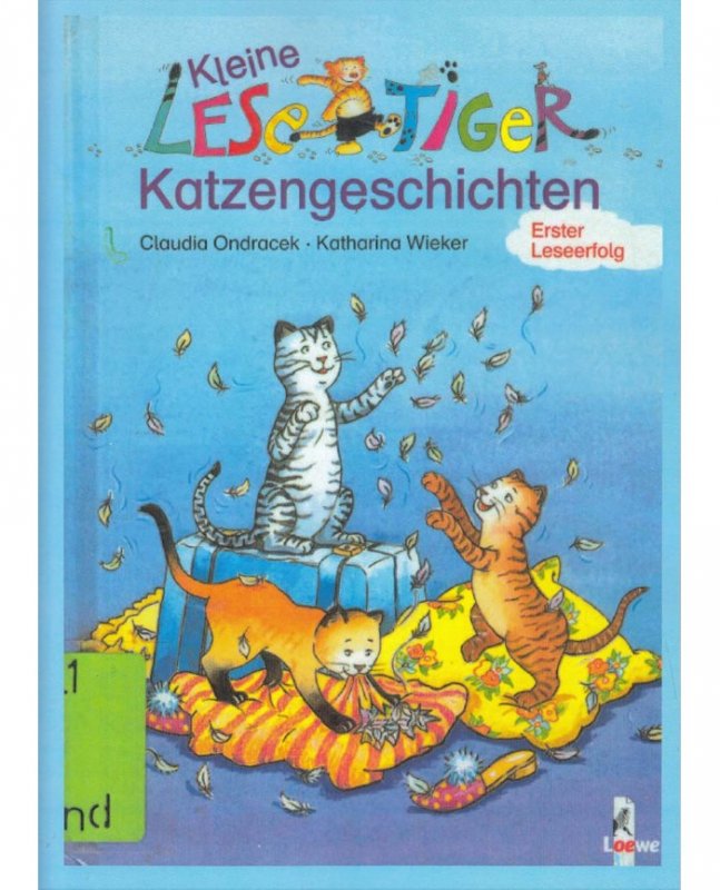 کتاب آلمانی خواندن داستان های گربه ببر کوچک  Kleine Lesetiger Katzengeschichten