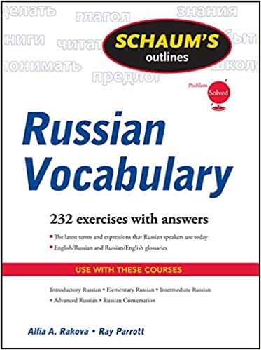 کتاب روسی چاومز اوت لاینز راشن وکبیولری  Schaum's Outlines Russian vocabulary 2nd Edition