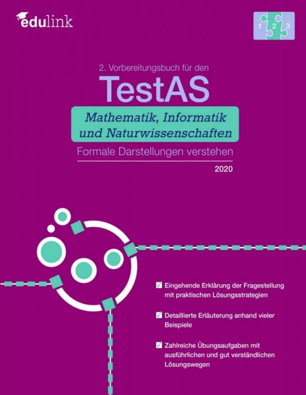 كتاب آزمون آلمانی تستاز  ریاضیات، علوم کامپیوتر و علوم طبیعی Vorbereitungsbuch für den TestAs 2 Mathematik, Informatik und Natur